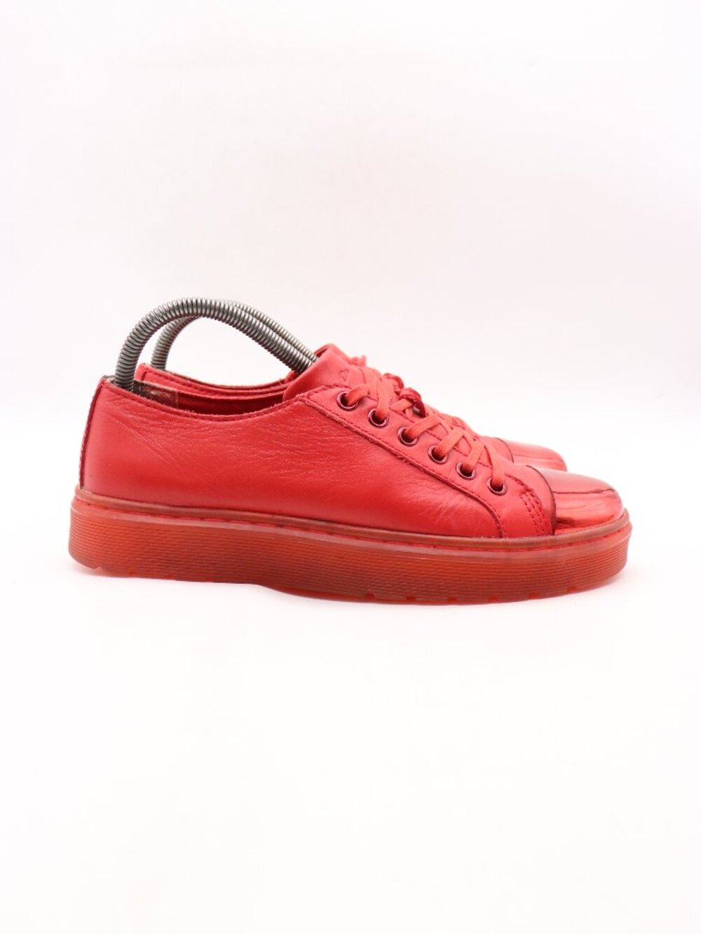 Doc Dr. Martens Alexei Women's Size 8 Cap Toe Red Leather Sneakers